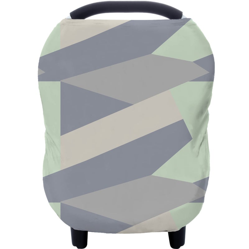 Hicoco Carseat Cover for Boy and Girls - Multi-use Nursing Canopy for Breastfeeding  Stroller and High Chair Cover (Baby Green) - Image 1